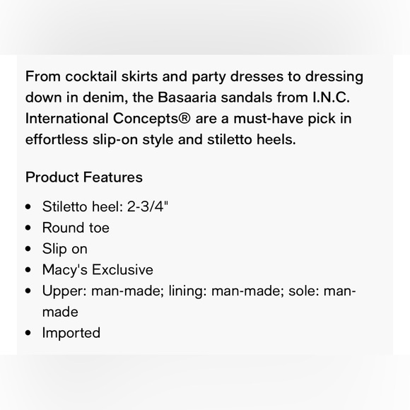 INC International Concepts Basaariaf 2 3/4” heel in Dark Roast Color size 6.5 - Picture 6 of 9